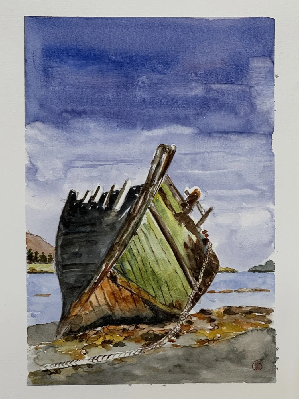 Aquarelle réalisée en cours