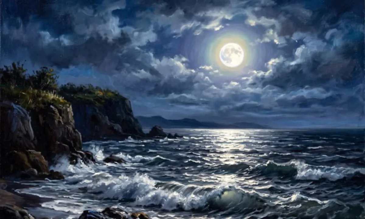 La lune à l'huile