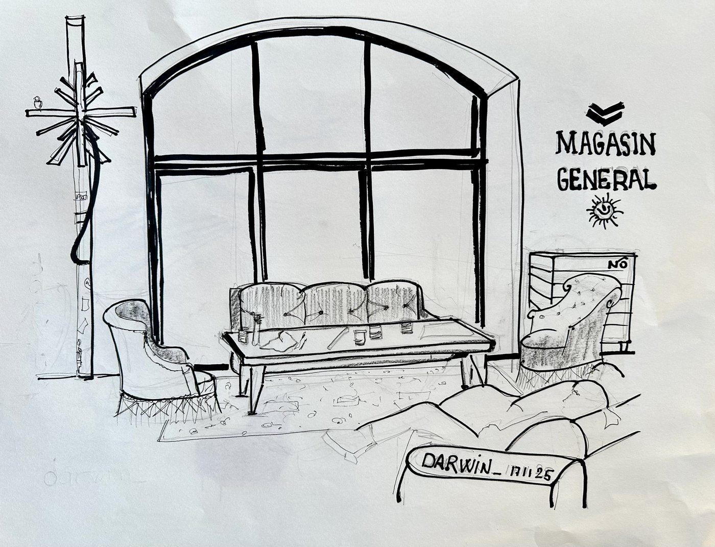 Croquis urbain d'élève