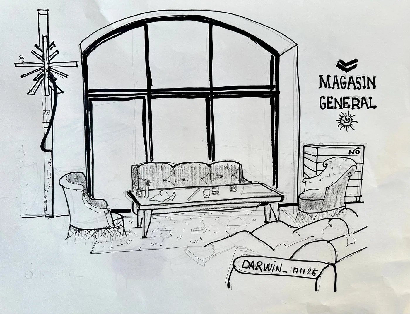 Croquis urbain d'élève