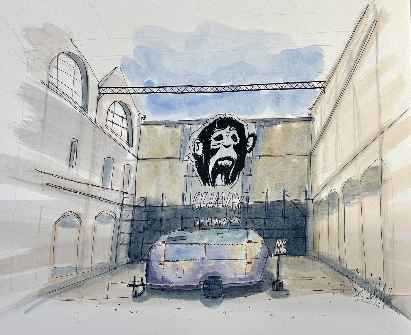 Croquis urbain d'élève