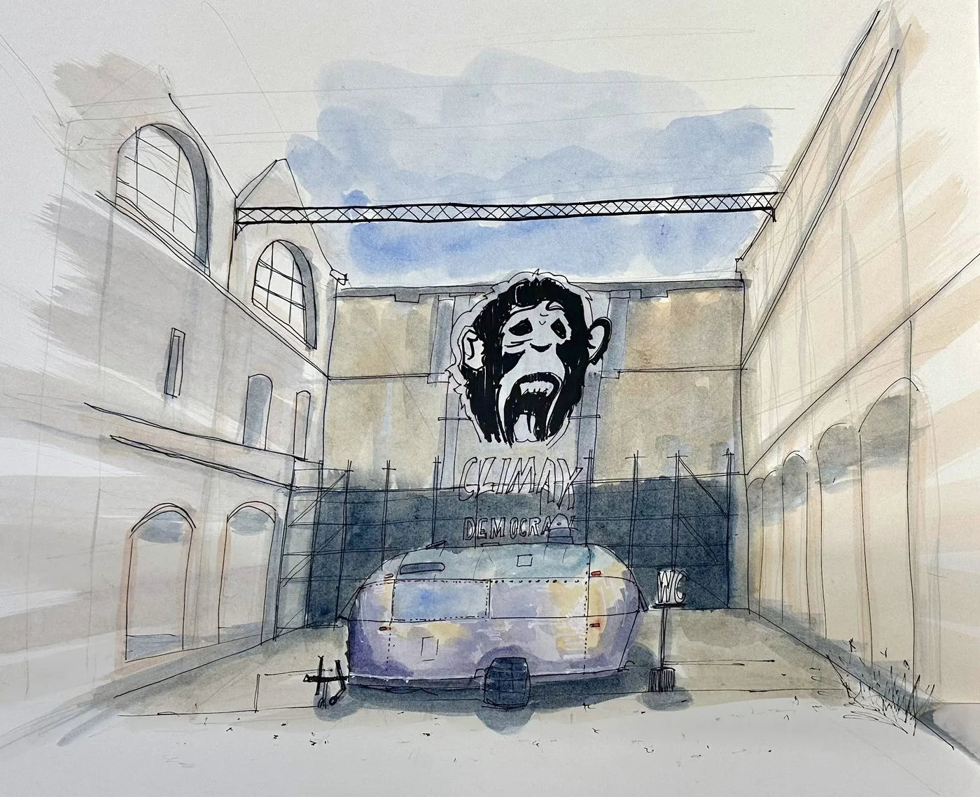 Croquis urbain d'élève