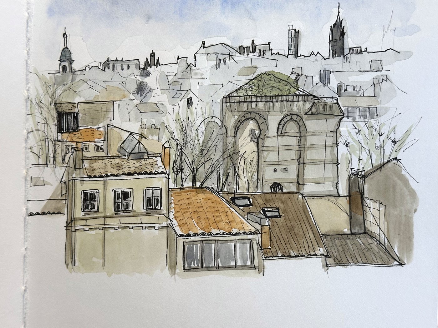 Croquis urbain d'élève