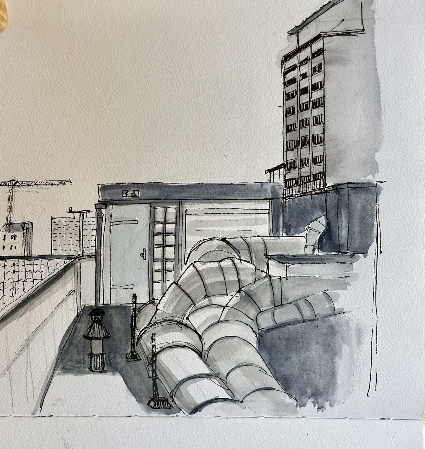 Croquis urbain d'élève