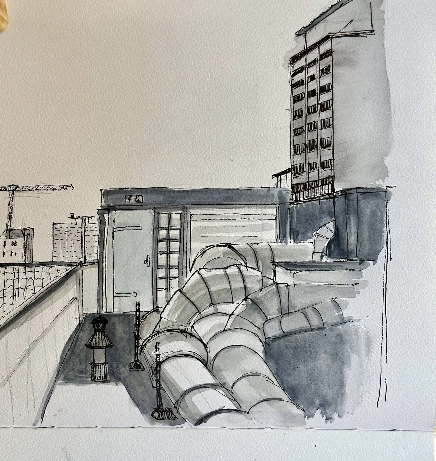 Croquis urbain d'élève