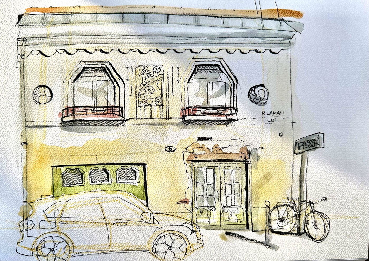 Croquis urbain d'élève