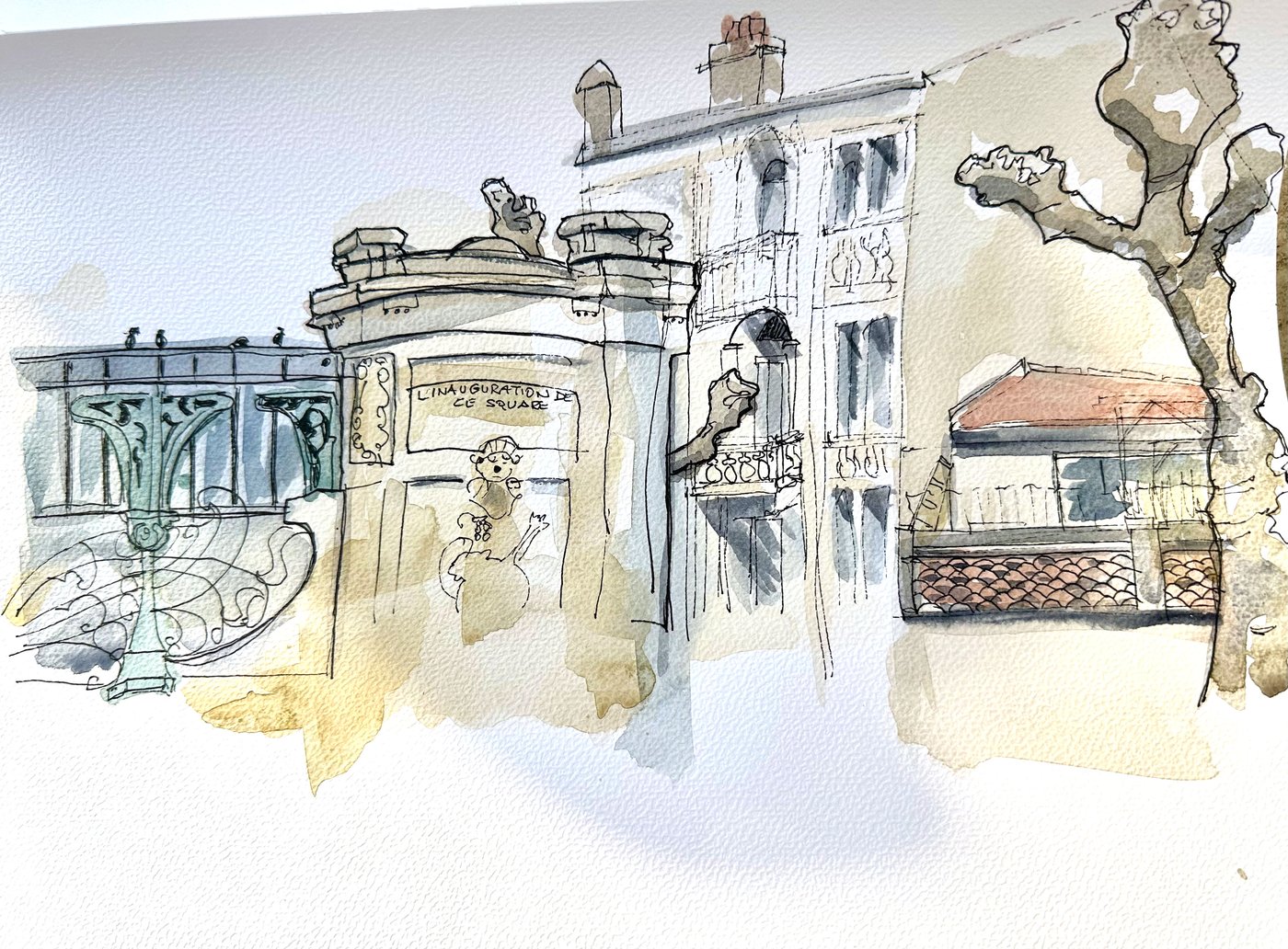 Croquis urbain d'élève