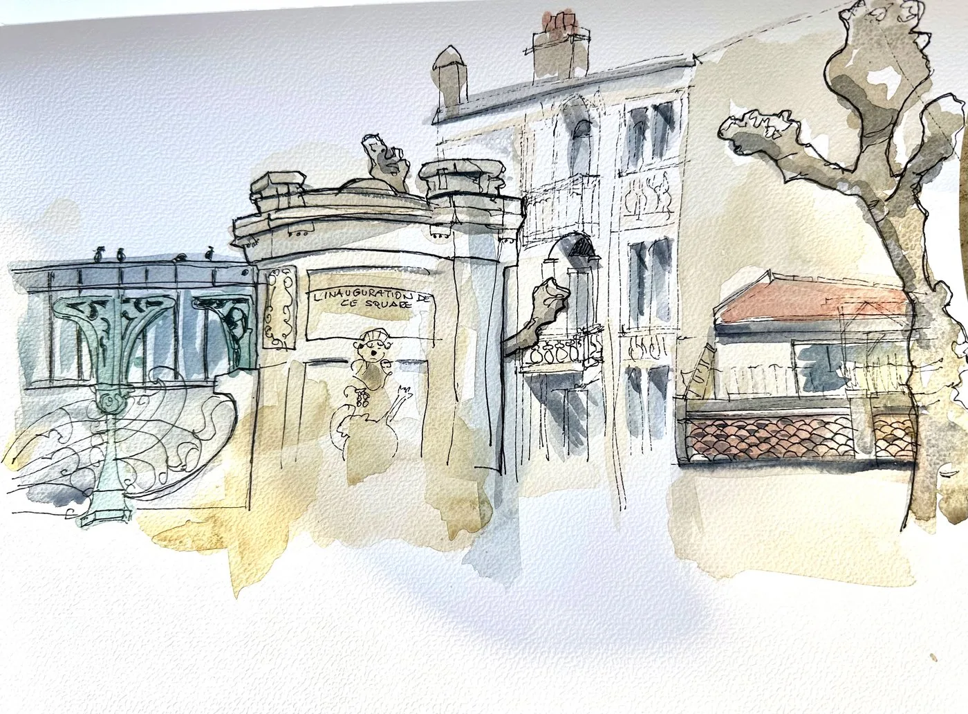Croquis urbain d'élève