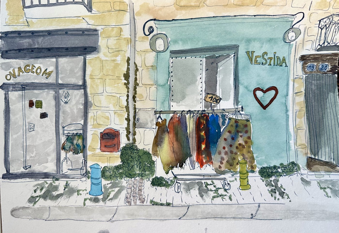 Croquis urbain d'élève
