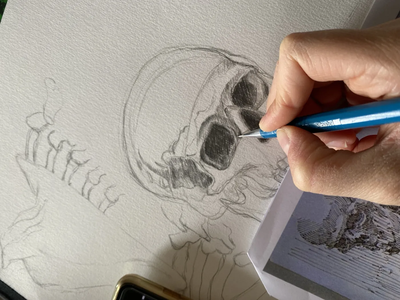 Dessin en cours de réalisation
