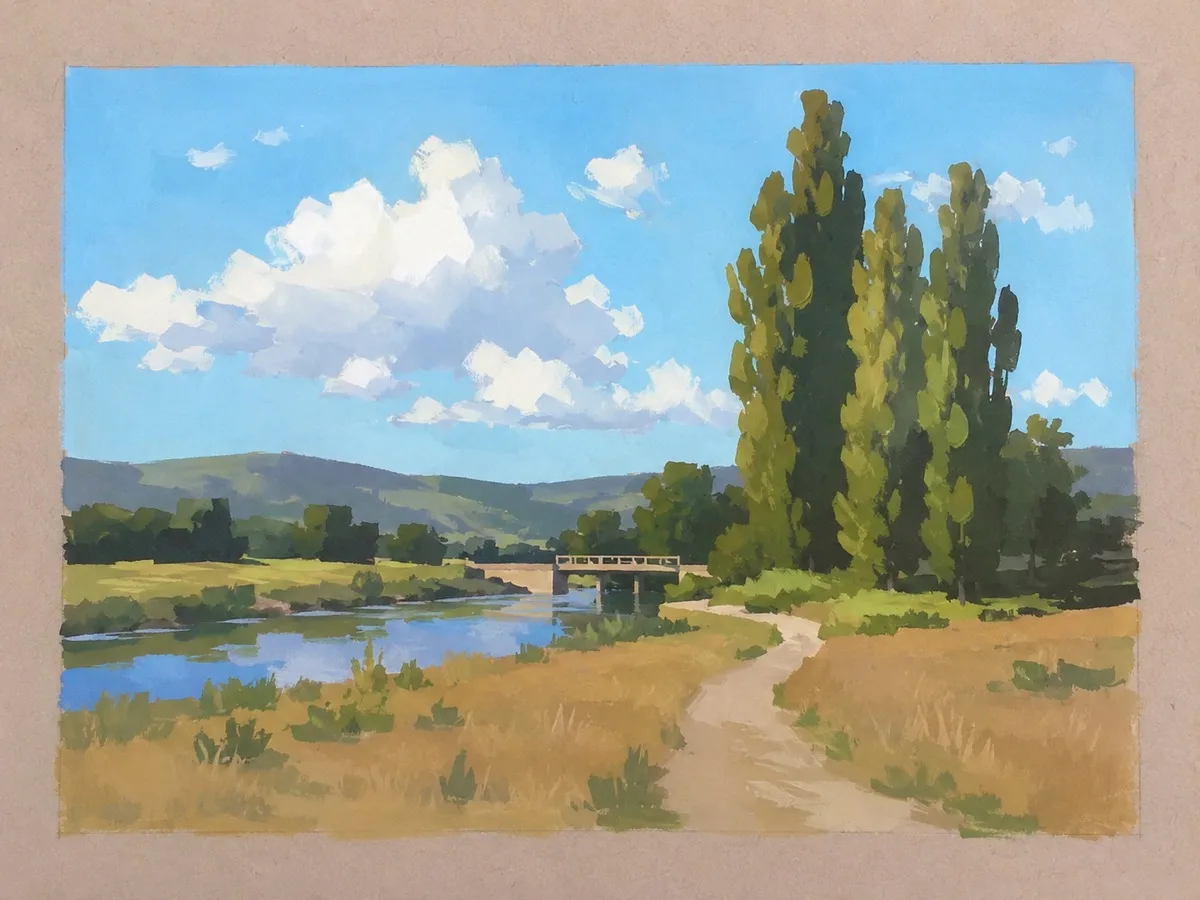 Gouache réalisée en cours