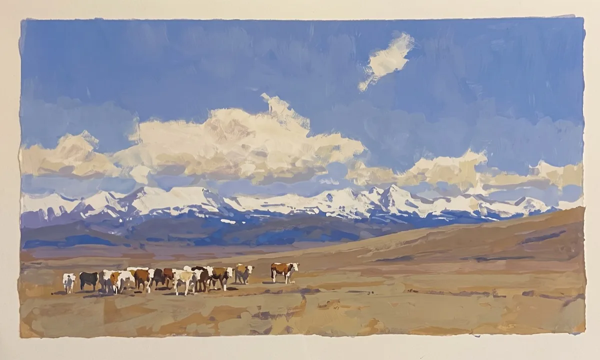 Gouache réalisée en cours