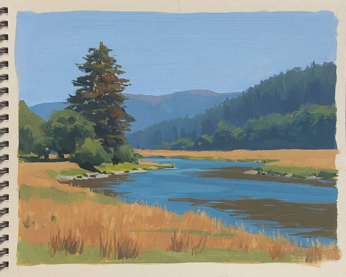 Gouache réalisée en cours
