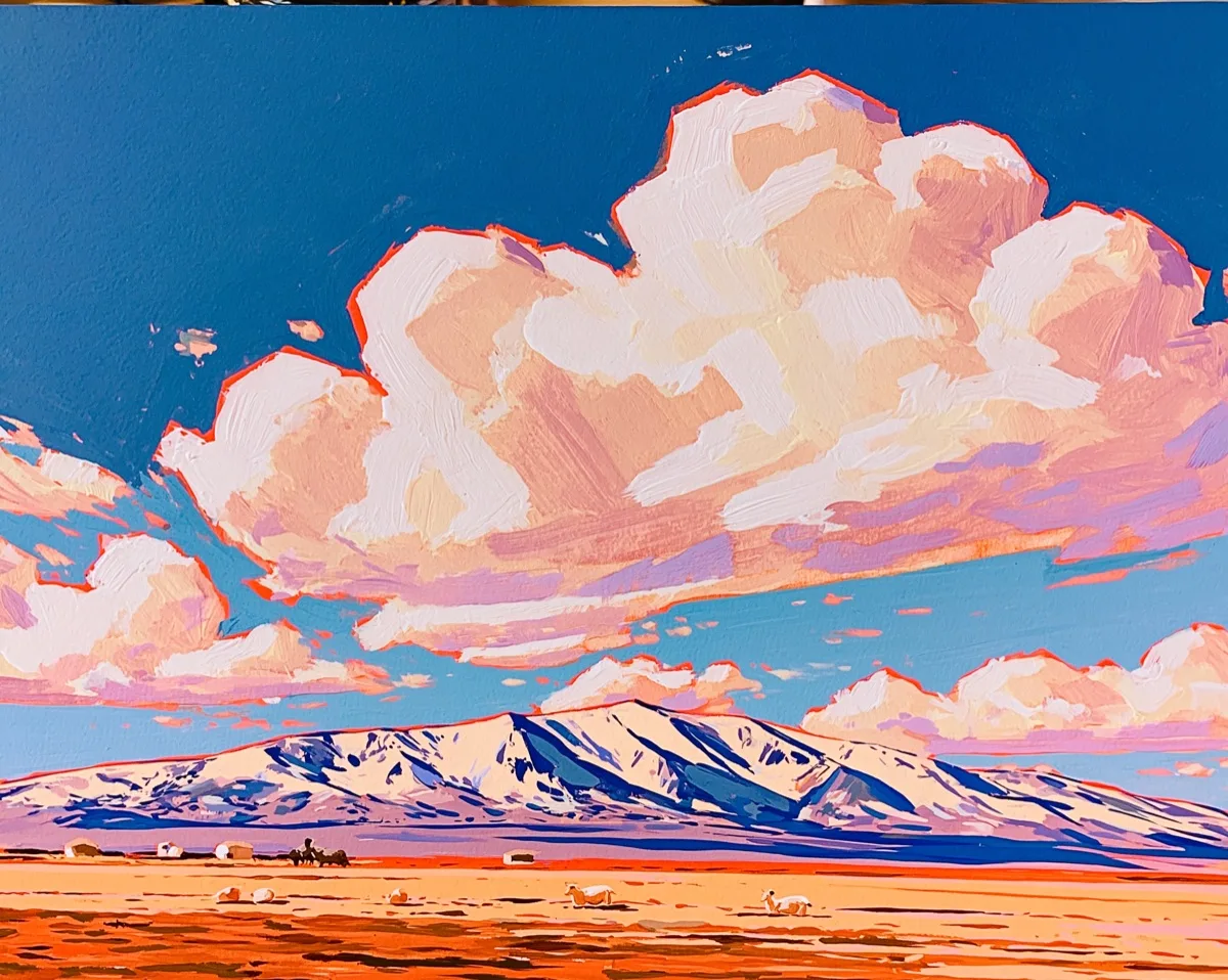 Gouache réalisée en cours