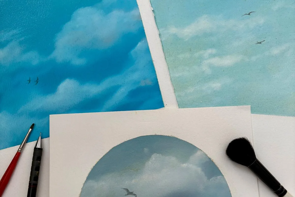 Atelier peinture à l'huile · Le ciel
