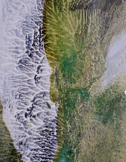Peinture technique mixte réalisée en cours à Bordeaux