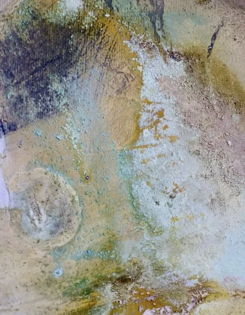 Peinture technique mixte réalisée en cours à Bordeaux