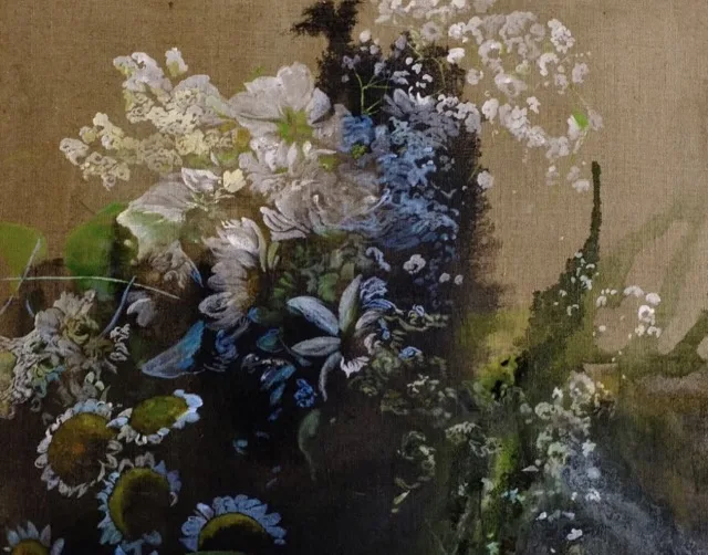 Peinture technique mixte réalisée en cours à Bordeaux