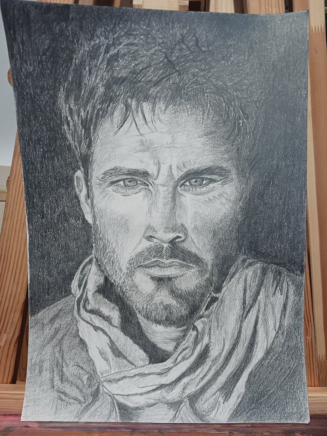 Portrait au crayon réalisé en cours
